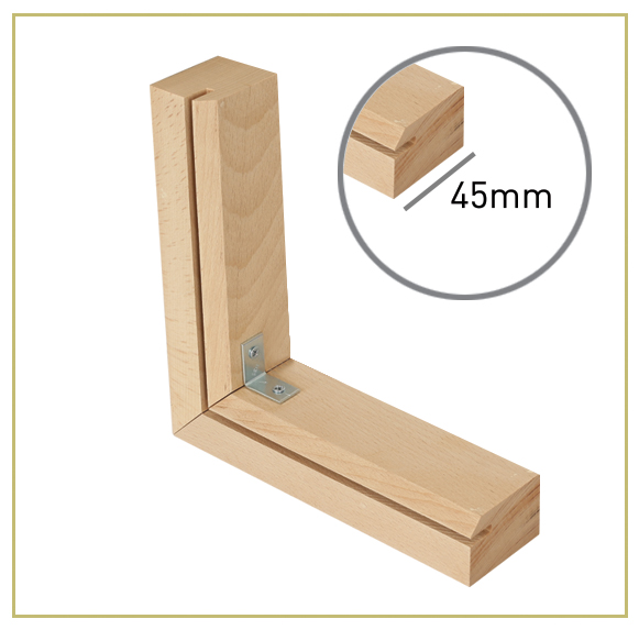 45mm wood lightbox profile